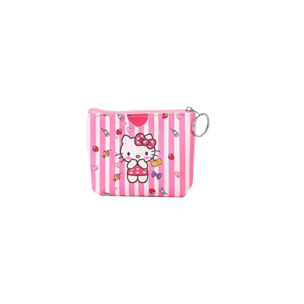 4 in x 4.5 in PU Leather Hello Kitty Coin Purses with Key Ring